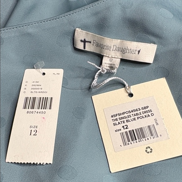 NWT Favorite Daughter The Singles Table One Shoulder Dress Slate Blue. Size 12 - Picture 8 of 11